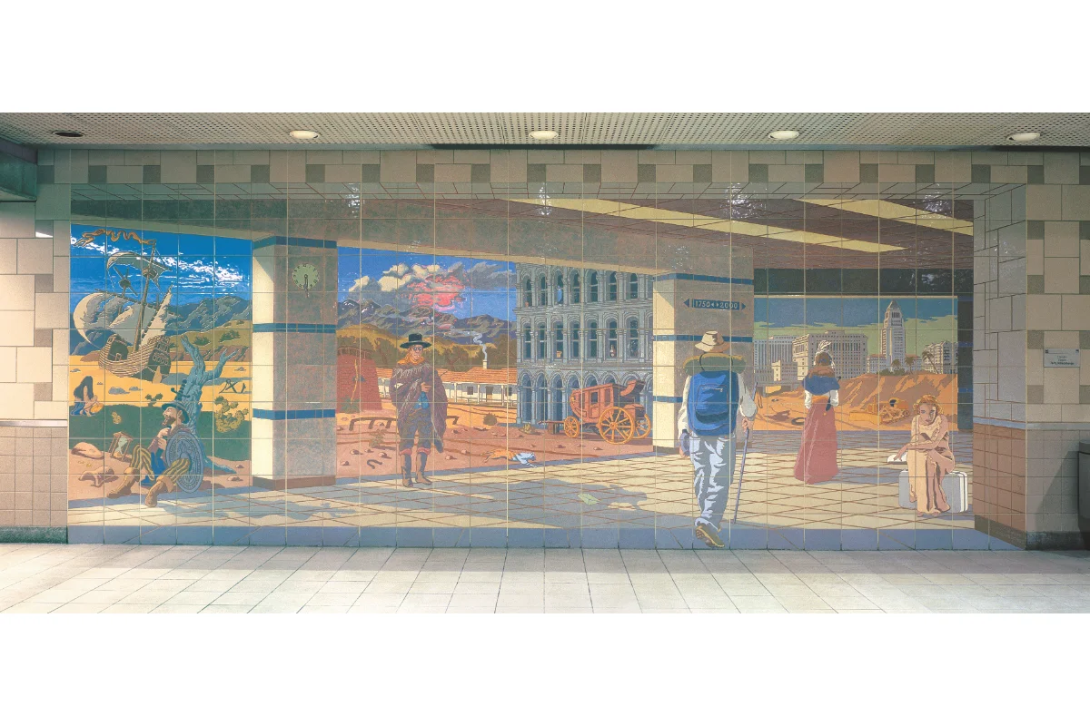 地铁站艺术壁画 - 北京赛车 创意灵感