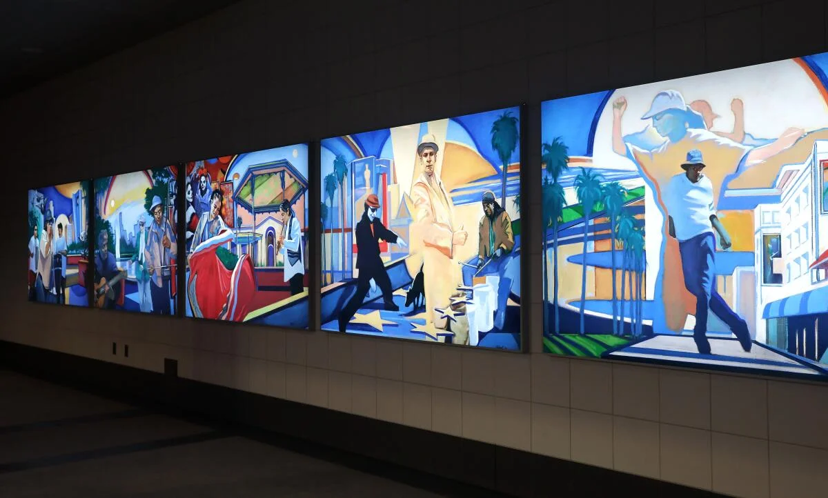 地铁文化壁画 - 北京赛车 艺术表达